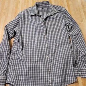 Old Navy green plaid long sleeve shirt, size large